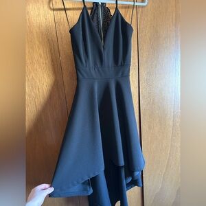 Black high-low dress